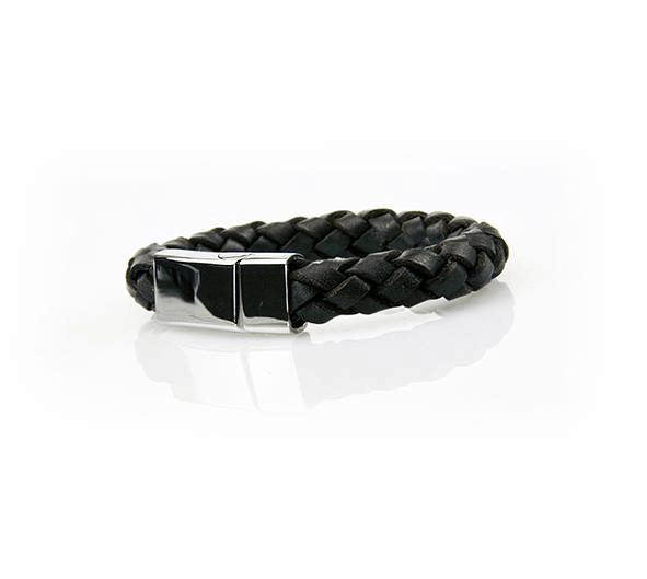 Pulseira em pele, preto